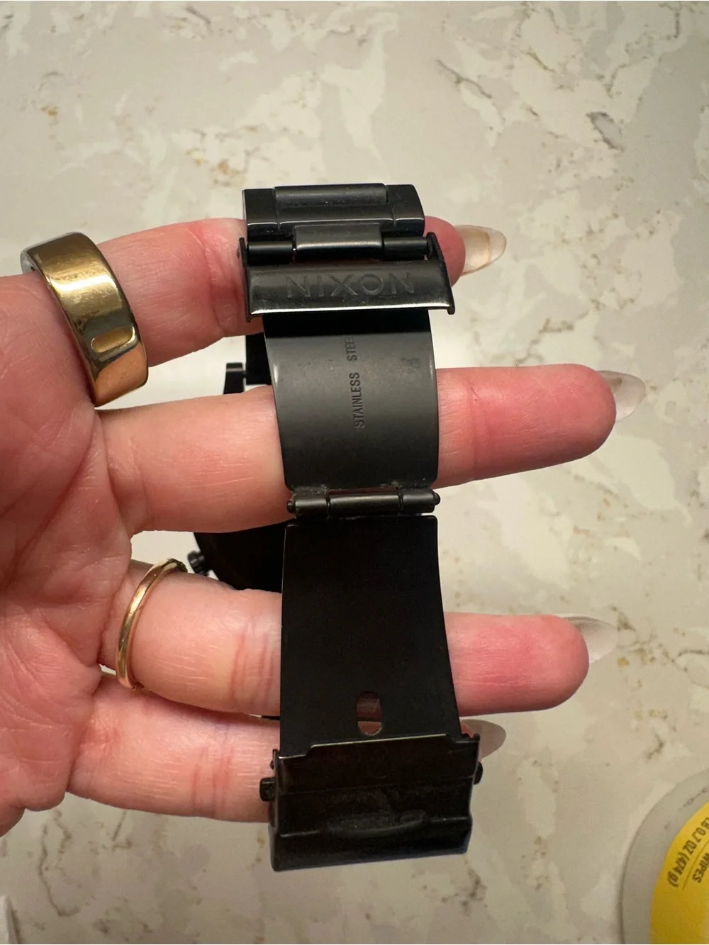 Nixon Black Stainless Chronograph Watch